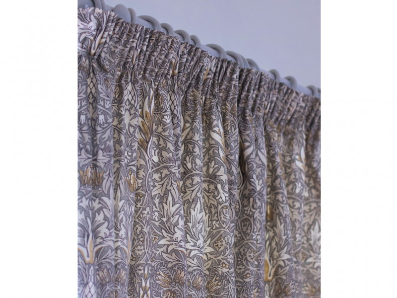 William Morris Snakeshead Pewter Lined Curtain Pairs